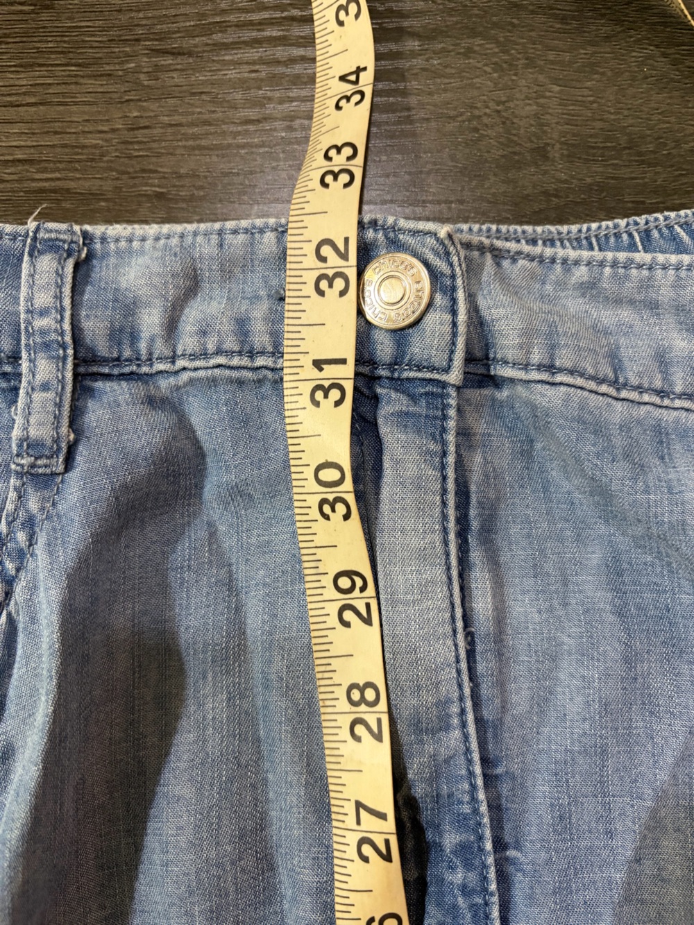 Light Blue Denim Maxi Skirt A Line with Flared Panels Lightweight Chambray Fall - Picture 10 of 11